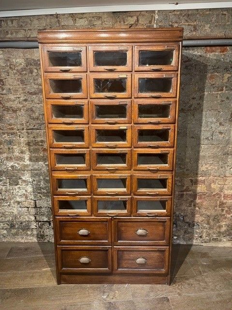 Antique 1930s Drapers Cabinet