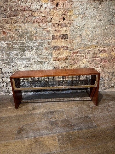 Antique Mahogany Shoe Bench