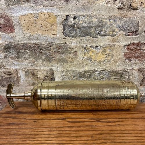 Vintage Pyrene Brass Fire Extinguisher