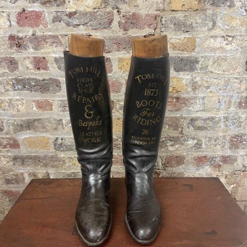 1930s Display Leather Riding Boots