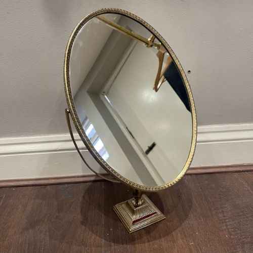 1920s Brass Mirror