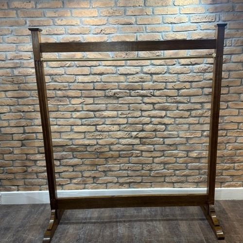 1920s Oak and Brass Display Rail