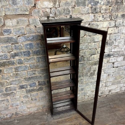 1920s Slim Wall Display Cabinet