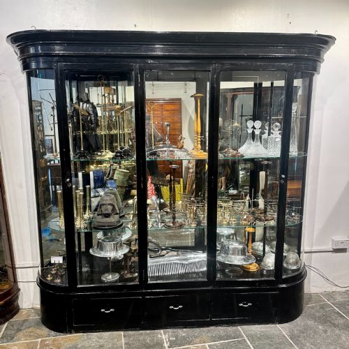 Black Victorian Shop Display Cabinet
