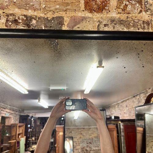 1920S BLACK FRAMED MERCURY MIRROR 2 - ADDITIONAL PHOTO 4