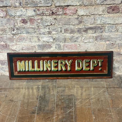 1920s Millinery Shop Sign
