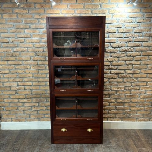 Refurbished Mahogany Flip Haberdashery Cabinet