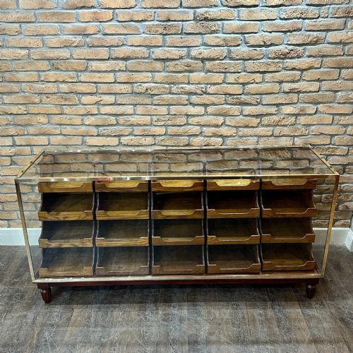 5 Across Brass Framed Haberdashery Counter