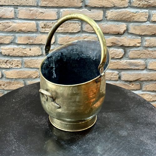 Antique Brass Coal Bucket