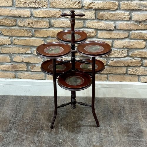 1920s Mahogany Cake Stand
