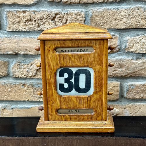 1930s Oak Desk Calendar
