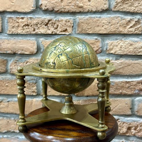 Antique Solid Brass Zodiac Globe
