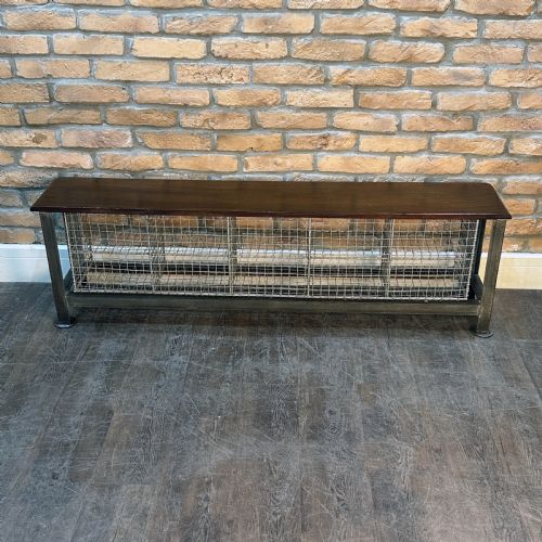 Antique Restored Gym Shoe School Bench