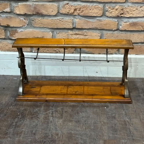 1910s Cast Iron and Beech Paper Roll Dispenser