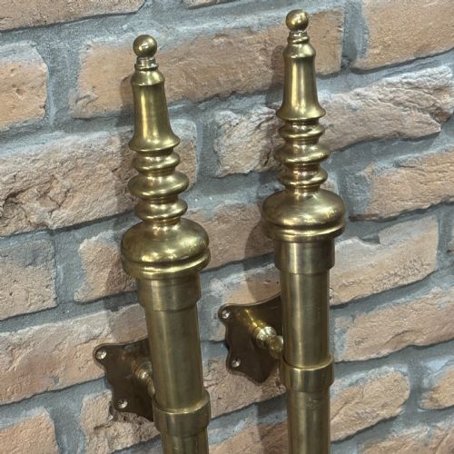 ANTIQUE BRASS SHOP DOOR HANDLE 1 - ADDITIONAL PHOTO 4