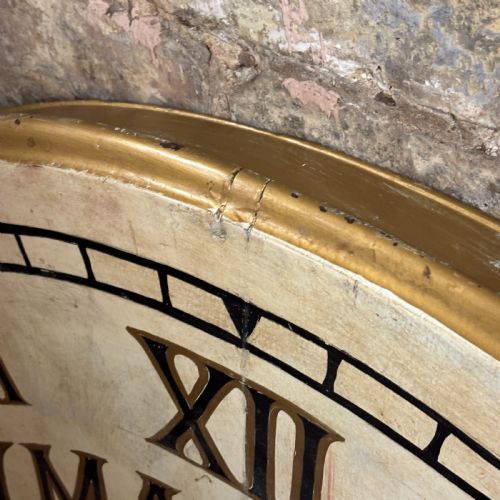 1920S LARGE EARLY 20TH CENTURY PAINTED CLOCK FACE DISPLAY - ADDITIONAL PHOTO 2