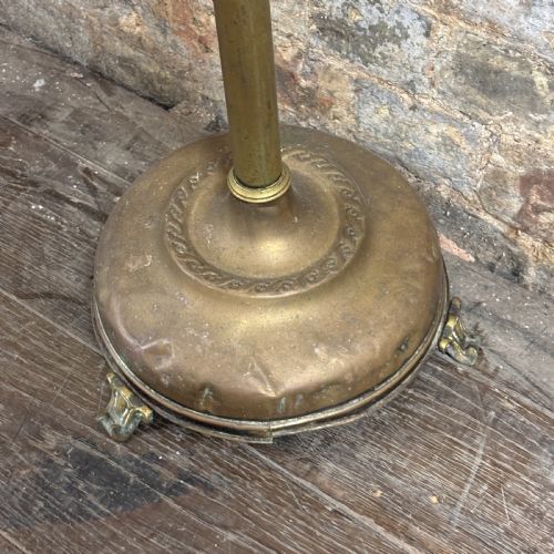 ANTIQUE EDWARDIAN BRASS FLOOR LAMP STAND - ADDITIONAL PHOTO 1