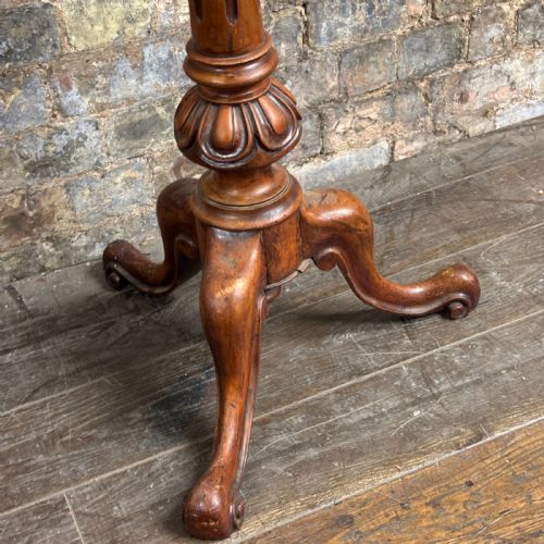 VICTORIAN MAHOGANY GENTLEMANS SHAVING MIRROR ON TRIPOD STAND - ADDITIONAL PHOTO 2
