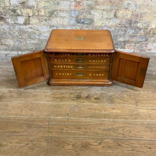 1930S OAK WATCHMAKERS CABINET - ADDITIONAL PHOTO 3