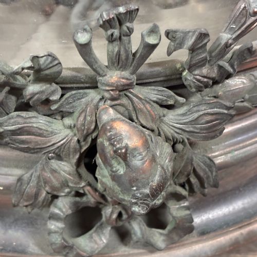 1900S CUT GLASS AND BRONZE LIGHT FITTING - ADDITIONAL PHOTO 1