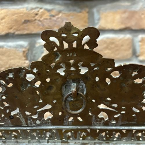 LATE 19THCENTURY FRENCH BRASS TABLE MIRROR WITH BEVELLED GLASS - ADDITIONAL PHOTO 3