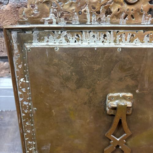 LATE 19THCENTURY FRENCH BRASS TABLE MIRROR WITH BEVELLED GLASS - ADDITIONAL PHOTO 6
