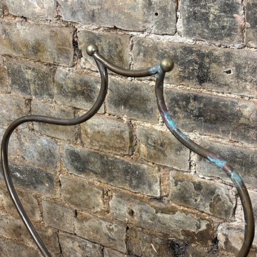 EARLY 20TH CENTURY BRASS CAST IRON DRAPERS DISPLAY STAND - ADDITIONAL PHOTO 1