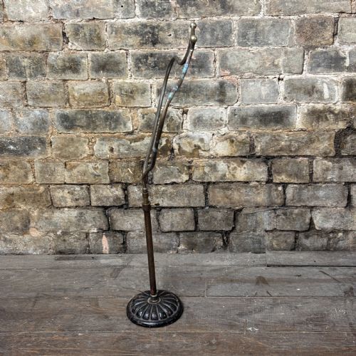 EARLY 20TH CENTURY BRASS CAST IRON DRAPERS DISPLAY STAND - ADDITIONAL PHOTO 4