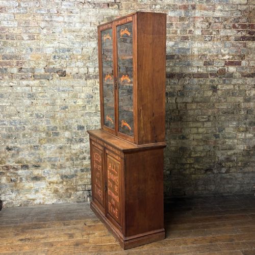 EARLY 1920S SCHOOL LIBRARY BOOK CABINET - ADDITIONAL PHOTO 1