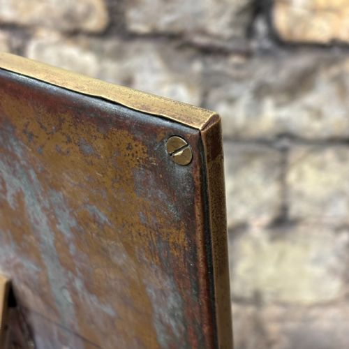 EDWARDIAN BRASS REPOUSS DRESSING TABLE MIRROR - ADDITIONAL PHOTO 5