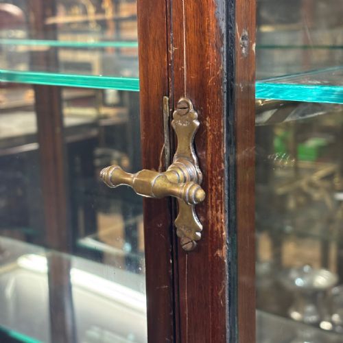 fig 2. Late Victorian Mahogany Bow Shop Display Cabinet