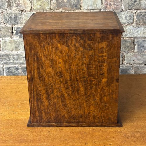 ANTIQUE OAK TABLE CABINET WITH GOTHIC PANEL DOORS - ADDITIONAL PHOTO 7