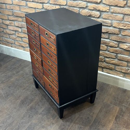 1910S MAHOGANY MULTIDRAWER FILING CABINET - ADDITIONAL PHOTO 2