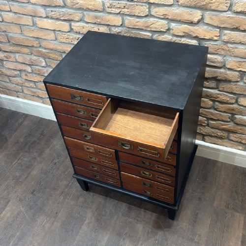 1910S MAHOGANY MULTIDRAWER FILING CABINET - ADDITIONAL PHOTO 3