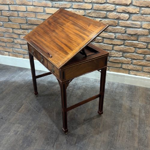 EDWARDIAN ADJUSTABLE MAHOGANY WRITING DESK - ADDITIONAL PHOTO 1