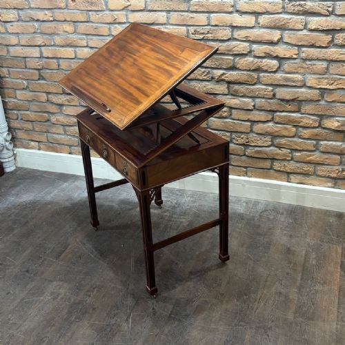 EDWARDIAN ADJUSTABLE MAHOGANY WRITING DESK - ADDITIONAL PHOTO 2