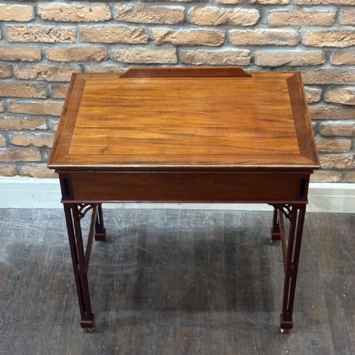 EDWARDIAN ADJUSTABLE MAHOGANY WRITING DESK - ADDITIONAL PHOTO 4