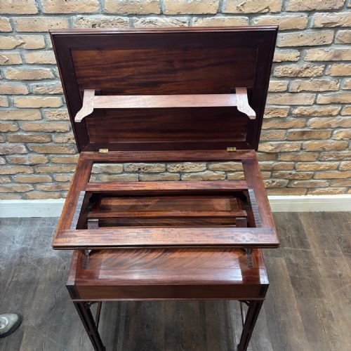EDWARDIAN ADJUSTABLE MAHOGANY WRITING DESK - ADDITIONAL PHOTO 9