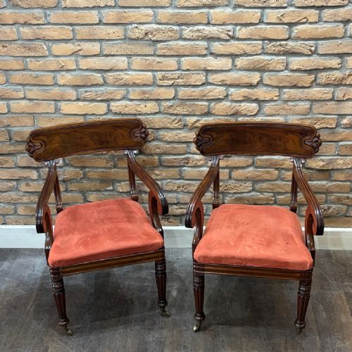 PAIR OF ANTIQUE GILLOWS STYLE MAHOGANY ARMCHAIRS - ADDITIONAL PHOTO 3