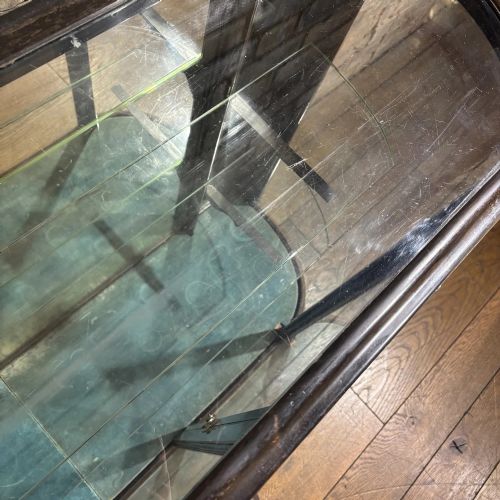MAHOGANY BOW END SHOP DISPLAY CABINET 1900S - ADDITIONAL PHOTO 2