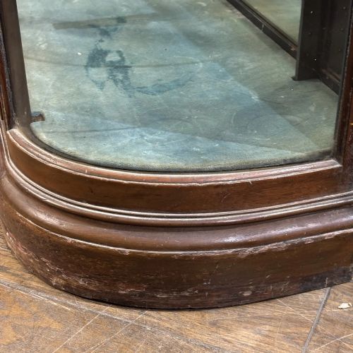 MAHOGANY BOW END SHOP DISPLAY CABINET 1900S - ADDITIONAL PHOTO 5