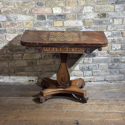 Victorian Walnut Veneered Games Table
