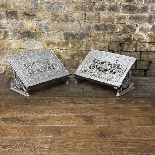 VICTORIAN CAST IRON CHURCH BOOK RESTS BY OSBORNE GARRETT CO