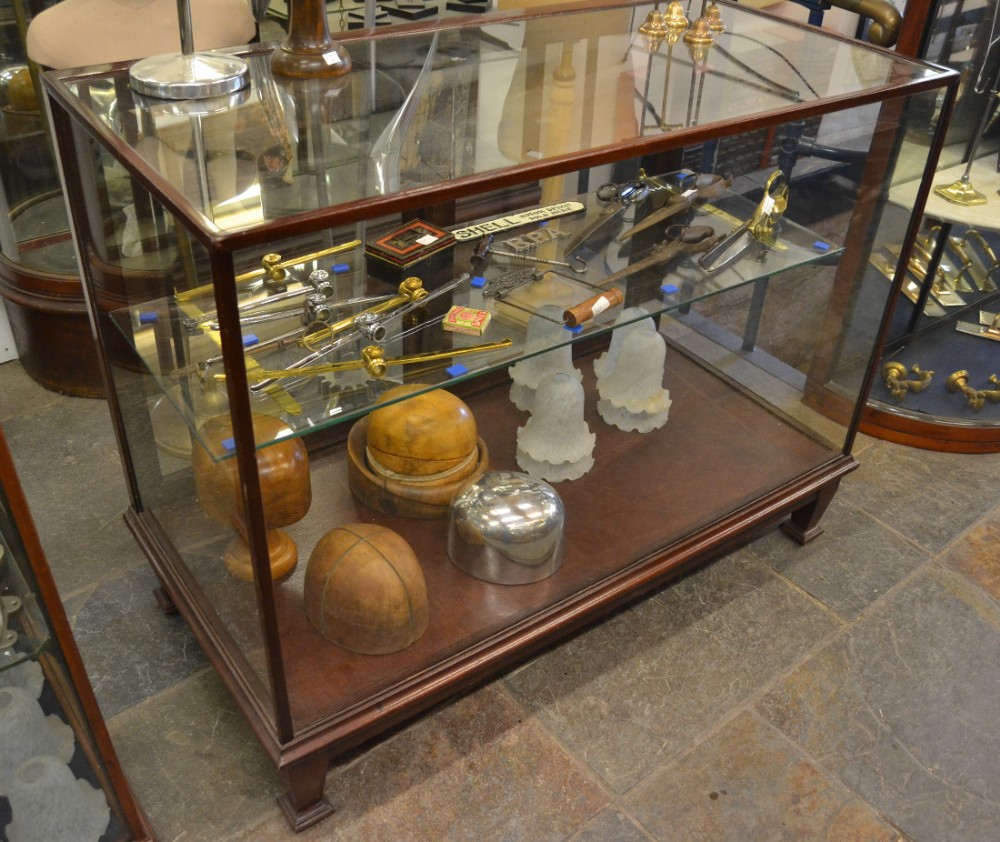 1920S Dark Mahogany Jewelry Display Counter