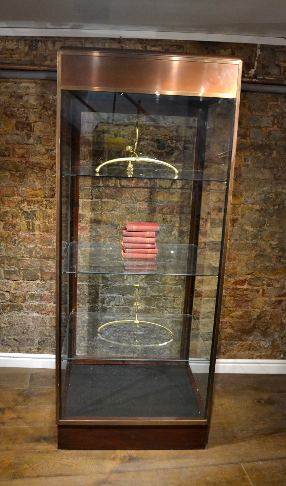 1930s Brass and Glass Tower Shop Display Unit