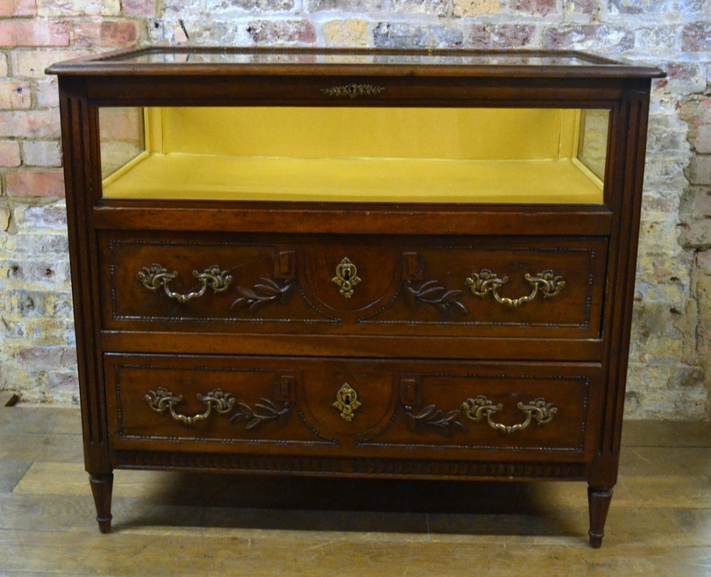 Antique 1910 French Jeweler's Shop Display Cabinet
