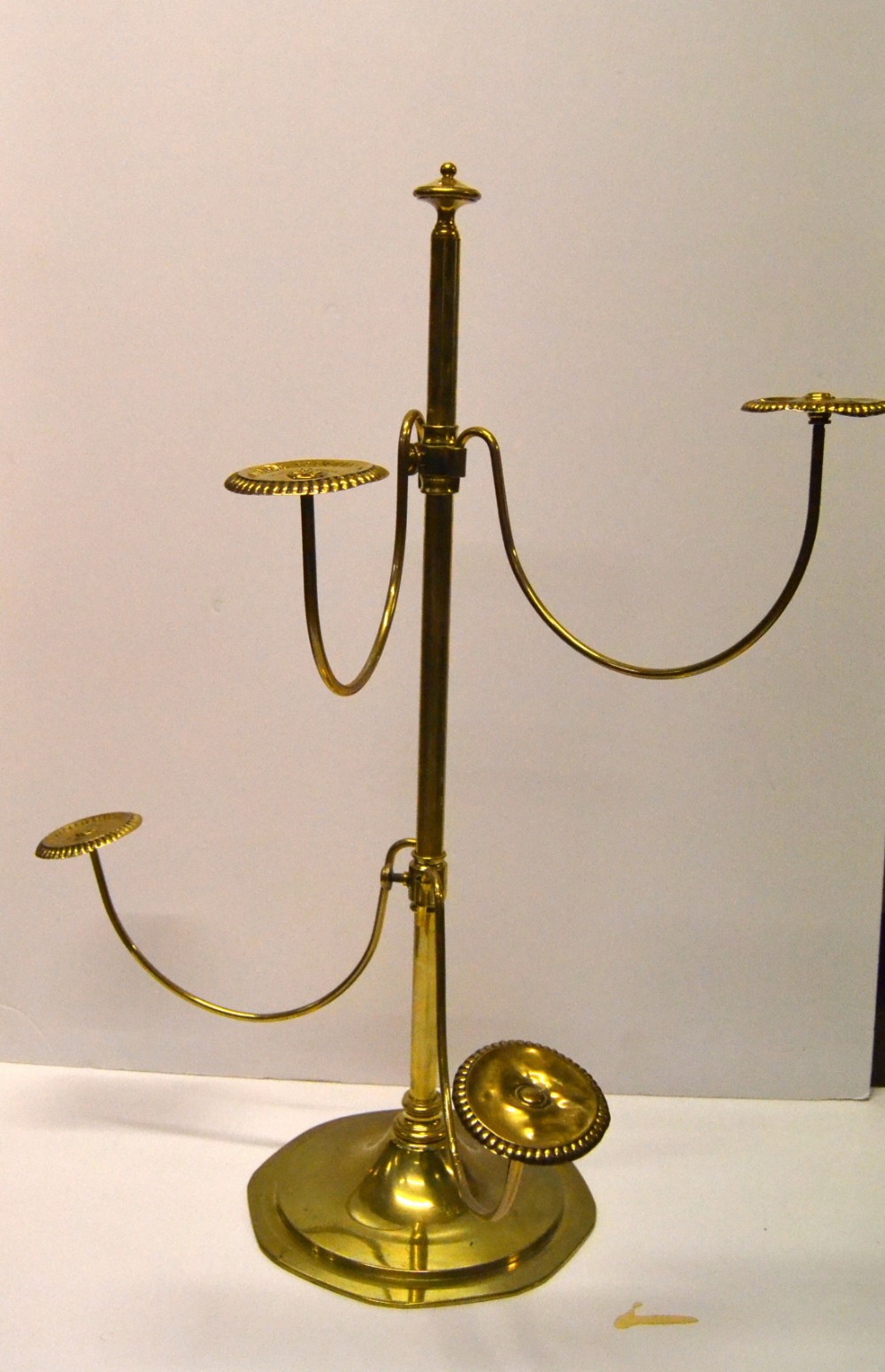 1920s Brass Adjustable Hatstand