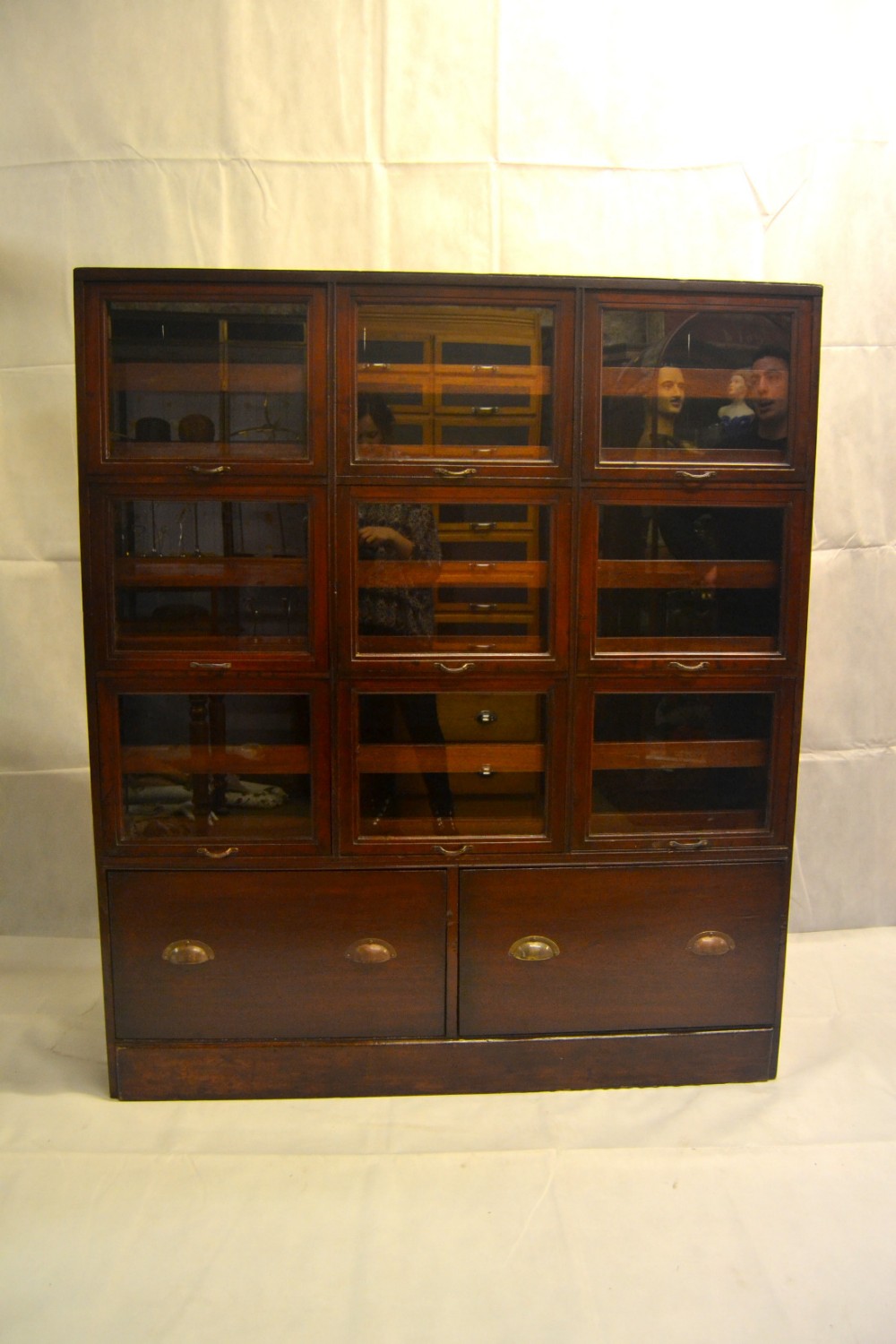 1920s Mahogany Drapers Haberdashery Shopfitting
