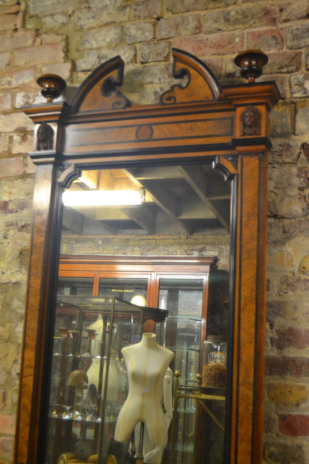 Burr Walnut Decorative Shop Mirror