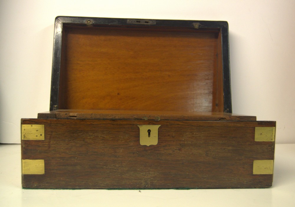 Victorian Rosewood Brass Bound Writing Slope View VI